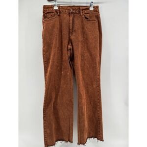 Judy Blue High Waisted Retro Wide Leg Jeans Size 16W JB88888C Pumpkin Spice